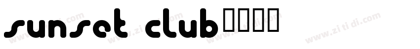 sunset club字体转换